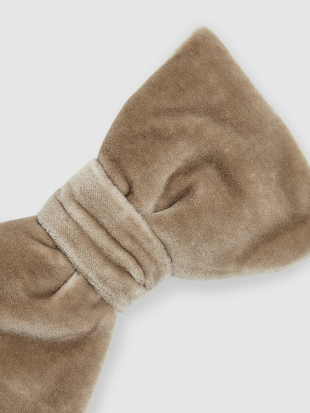 Reiss Best Seller - Velvet Bow Tie in Taupe Brown
