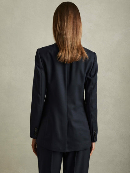 Reiss Savings - Textured Single Breasted Suit Blazer in Navy