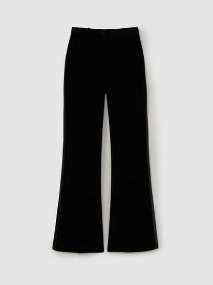Reiss Featured - Velvet Flared Suit Trousers in Black