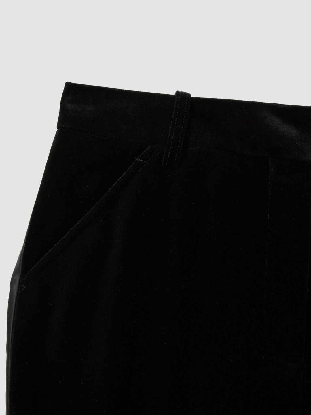 Reiss Featured - Velvet Flared Suit Trousers in Black