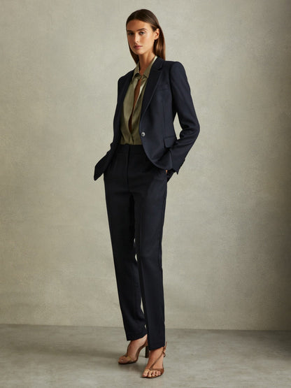 Reiss Savings - Textured Slim Fit Suit Trousers in Navy