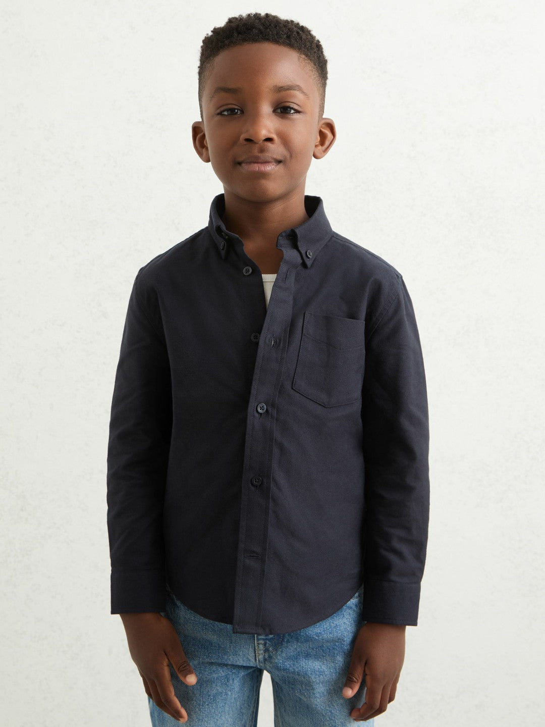 Reiss Popular Choice - 3-9 yrs Button Down Oxford Shirt in Navy