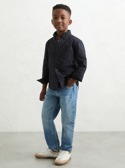 Reiss Popular Choice - 3-9 yrs Button Down Oxford Shirt in Navy