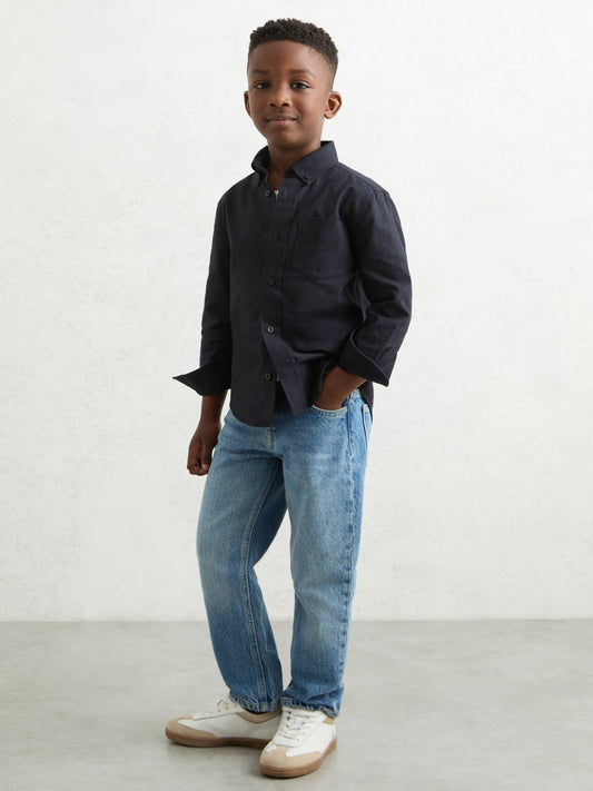Reiss Affordable - 9-13 yrs Button Down Oxford Shirt in Navy