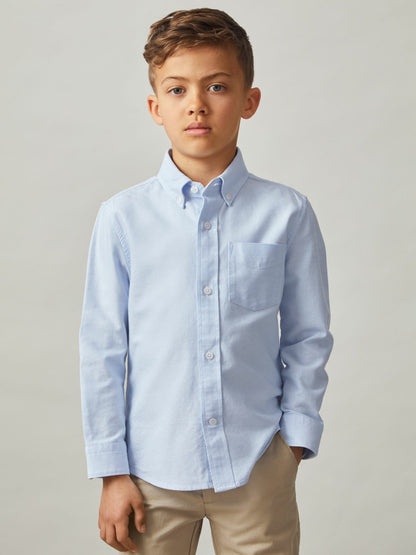 Reiss Affordable - 3-9 yrs Button Down Oxford Shirt in Soft Blue