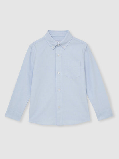 Reiss Popular Choice - 9-13 yrs Button Down Oxford Shirt in Soft Blue