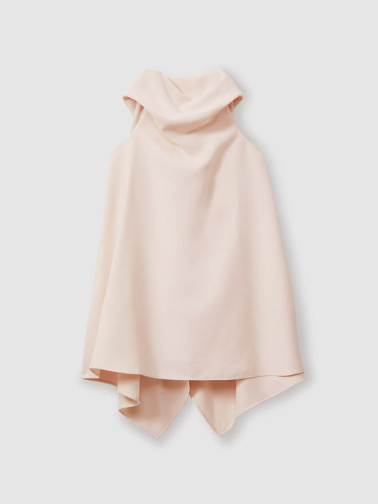 Reiss Value - 13-14 yrs High-Neck Drape Back Dress in Pink
