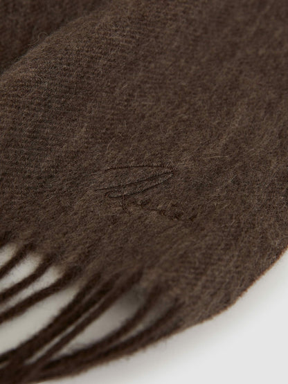 Reiss Featured - Wool-Cashmere Scarf in Chocolate