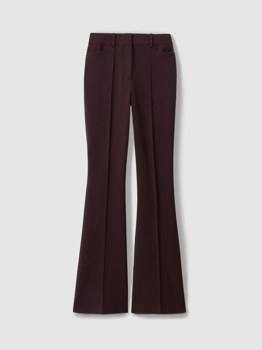 Reiss Petite Flared Suit Trousers in Berry