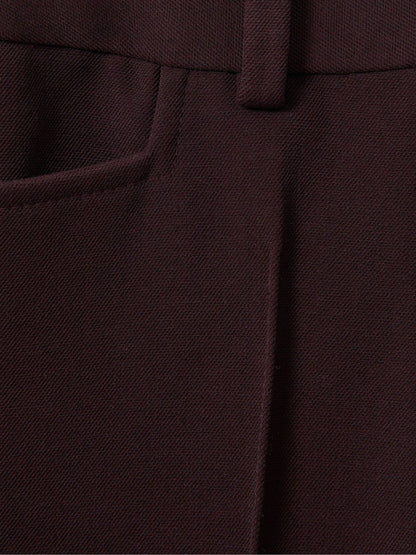 Reiss Petite Flared Suit Trousers in Berry