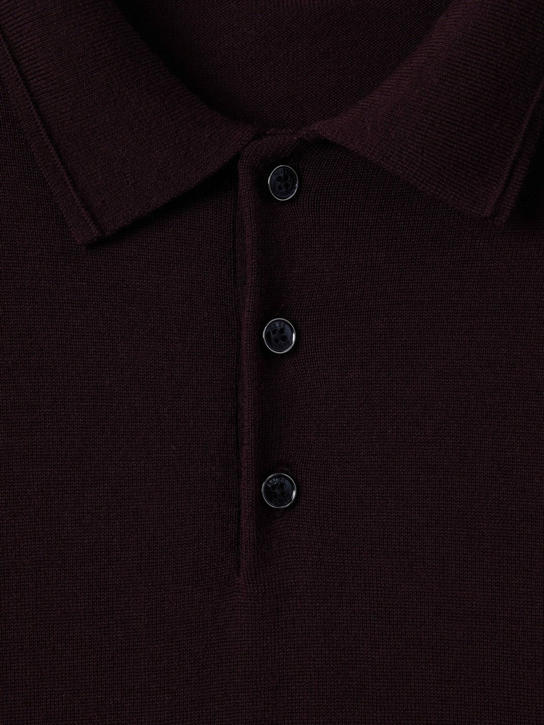 Reiss Popular Choice - Merino Wool Polo Shirt in Dark Bordeaux