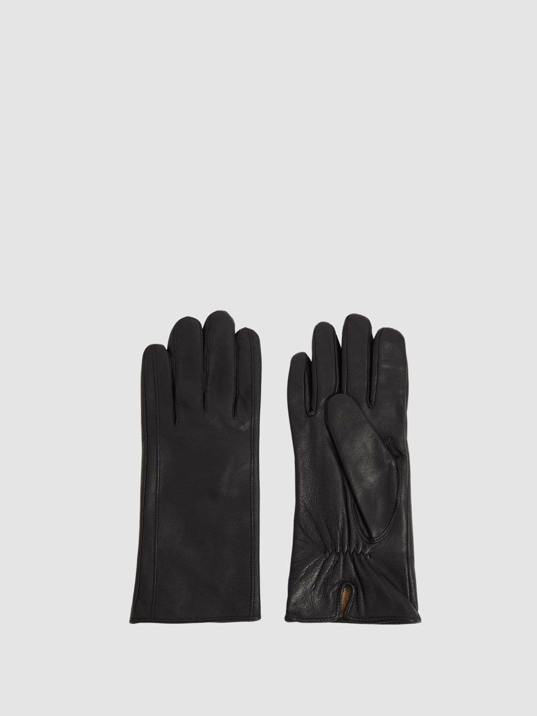 Reiss Deal - Leather Gloves in Black