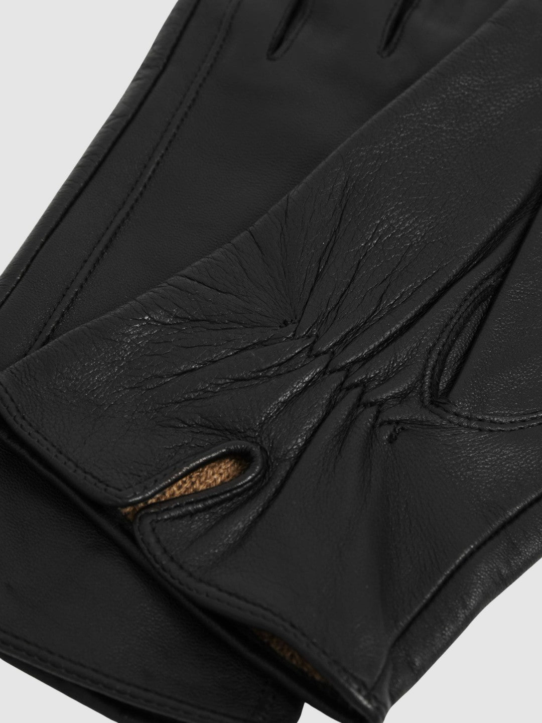 Reiss Deal - Leather Gloves in Black