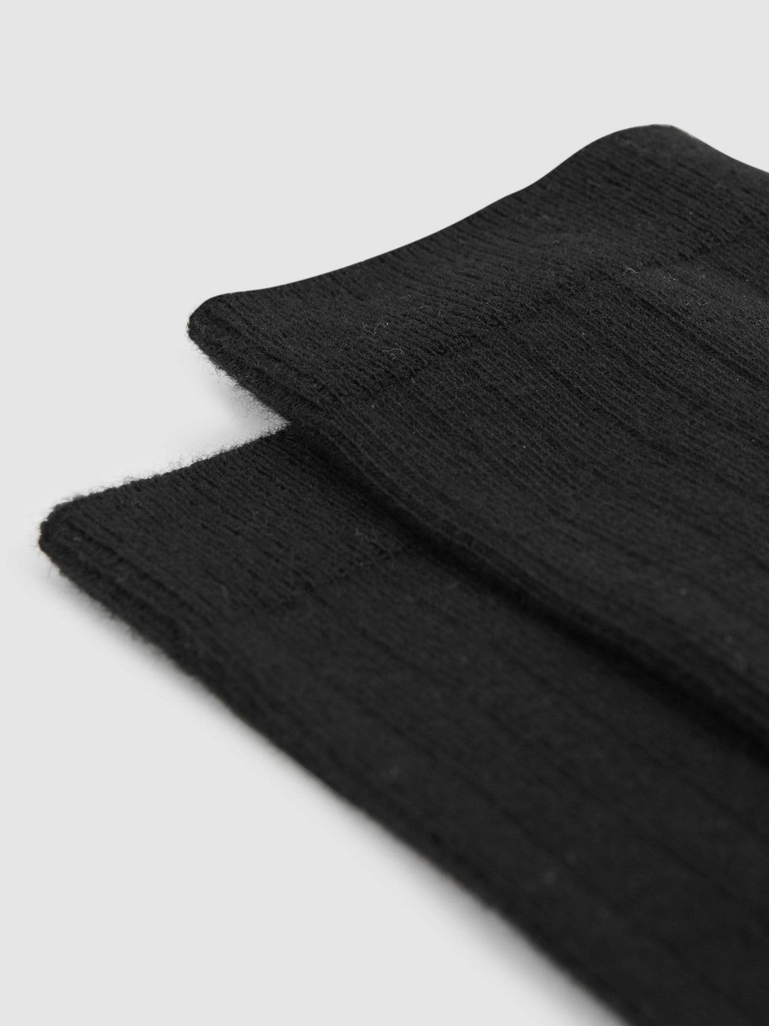 Reiss Affordable - Cotton Blend Ribbed Loafer Socks in Black