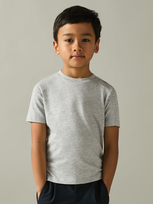 Reiss 9-13 yrs Crew Neck T-Shirt in Grey