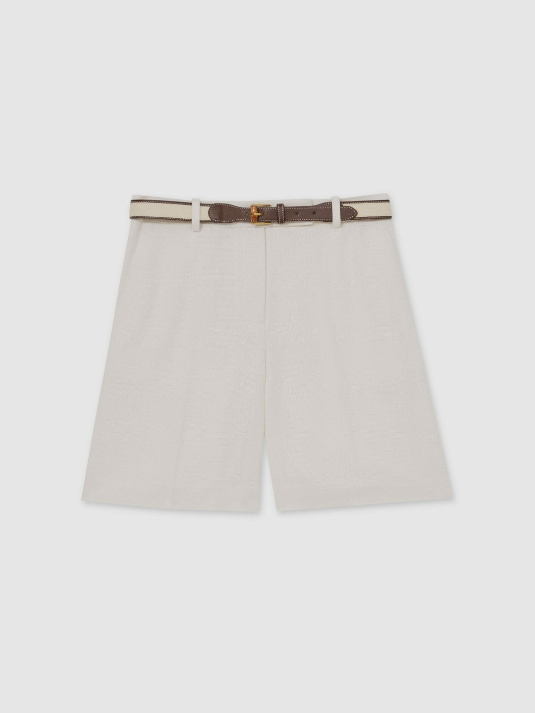 Reiss Offer - Petite Linen-Blend Bermuda Shorts in White
