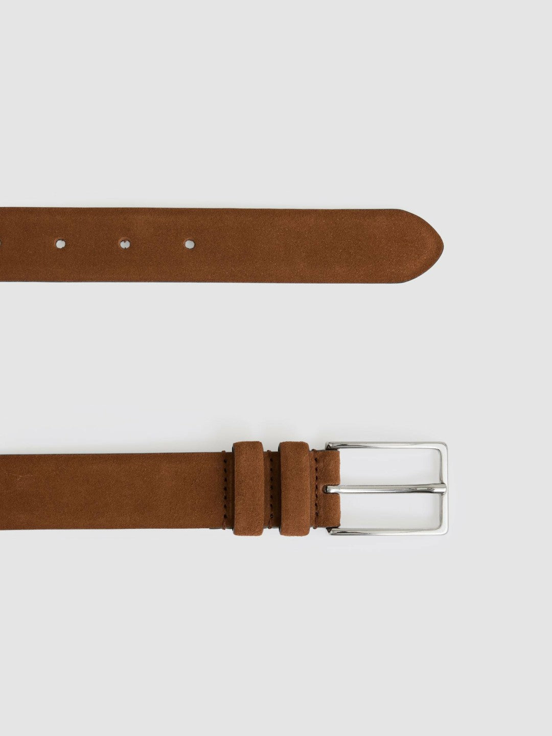 Reiss Offer - Suede Belt in Light Tan