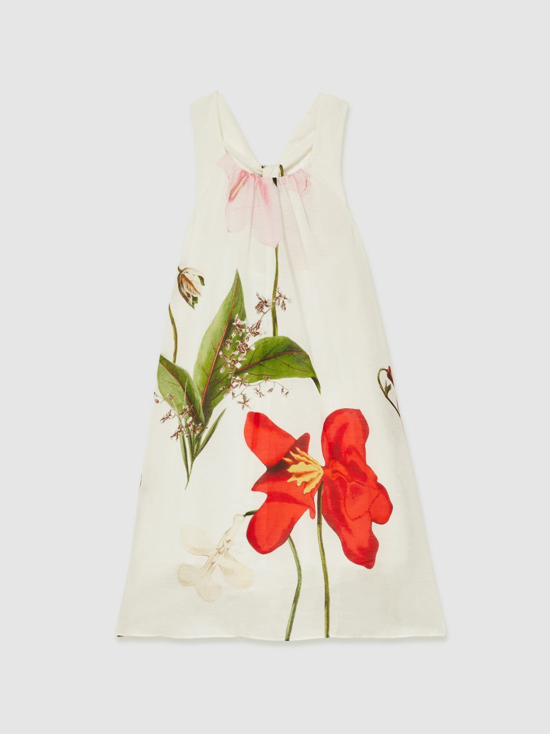 Reiss Value - 13-14 yrs  | NYBG Floral Maxi Dress With Linen in Ivory