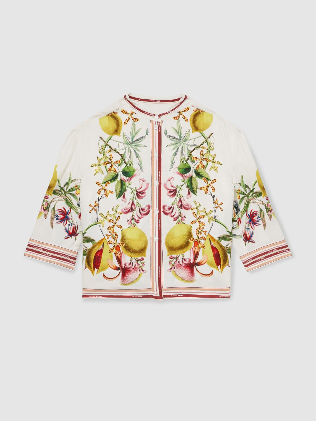 Reiss Deal - 4-9 yrs  | NYBG Satin Floral-Print Shirt in Ivory