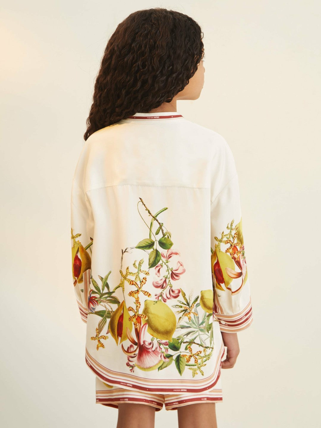 Reiss Deal - 4-9 yrs  | NYBG Satin Floral-Print Shirt in Ivory