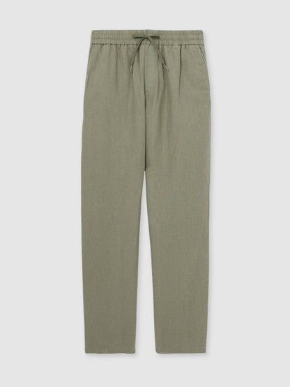Reiss Savings - Les Deux Drawstring Trousers in Green/Ivory