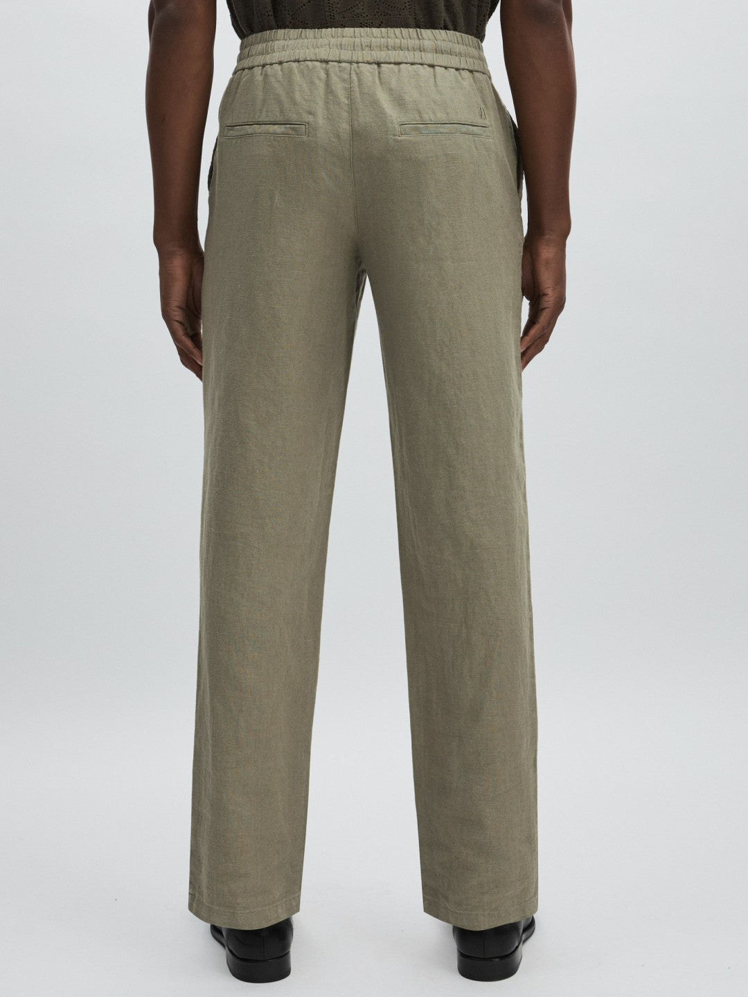 Reiss Savings - Les Deux Drawstring Trousers in Green/Ivory