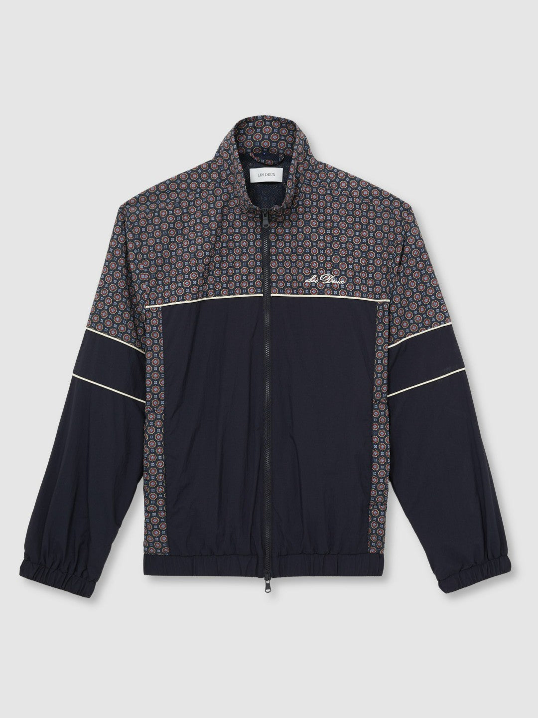 Reiss Best Seller - Les Deux Printed Track Jacket in Dark Navy