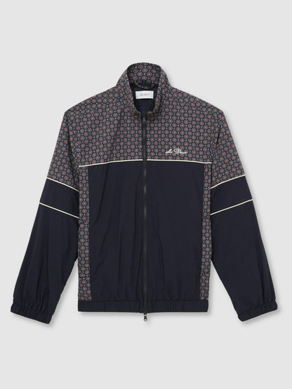 Reiss Best Seller - Les Deux Printed Track Jacket in Dark Navy