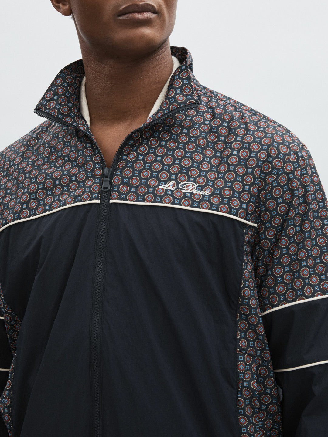 Reiss Best Seller - Les Deux Printed Track Jacket in Dark Navy