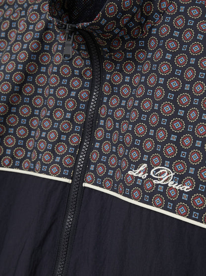 Reiss Best Seller - Les Deux Printed Track Jacket in Dark Navy