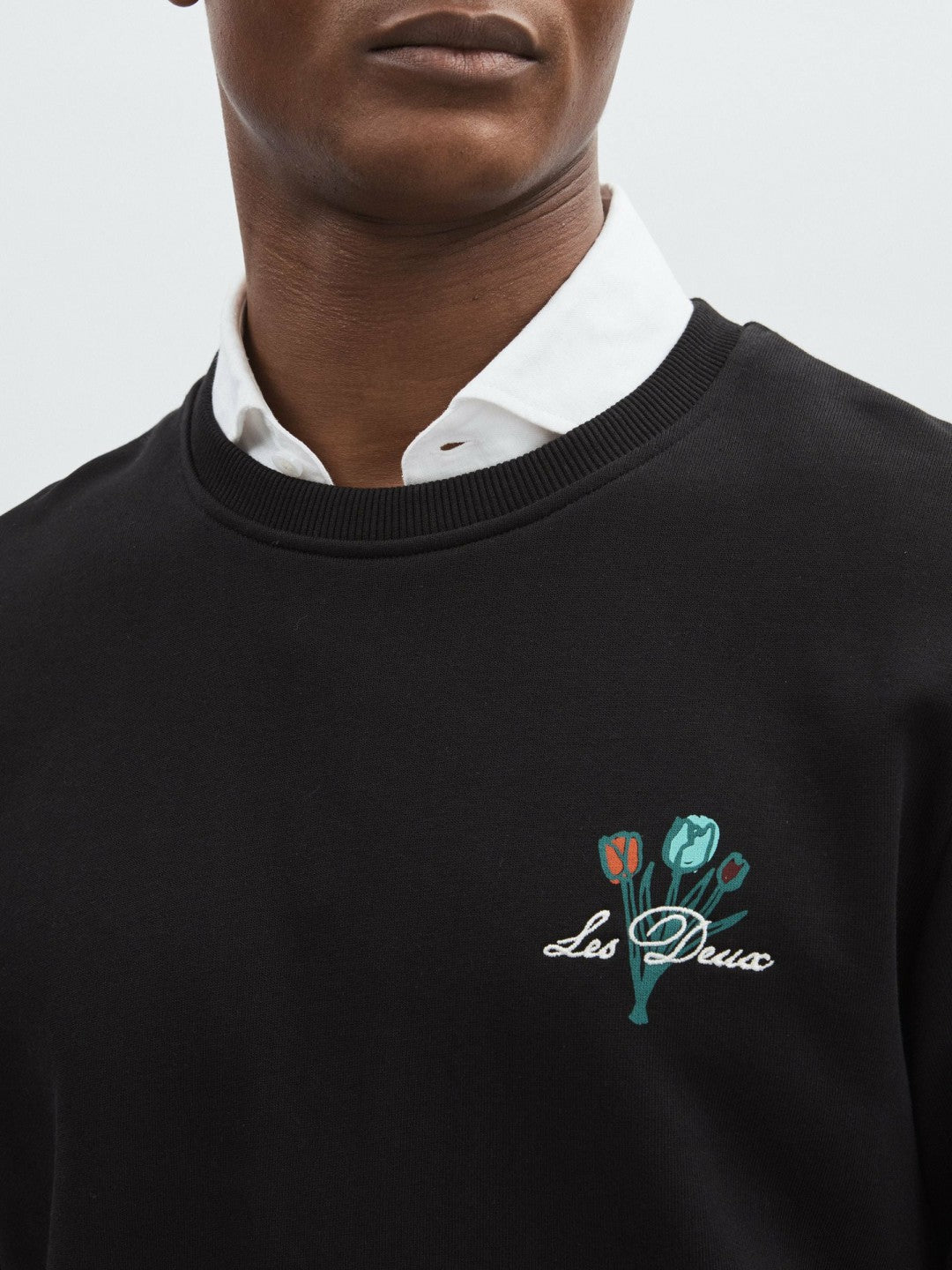 Reiss Best Seller - Les Deux Cotton Café Sweatshirt in Black Print