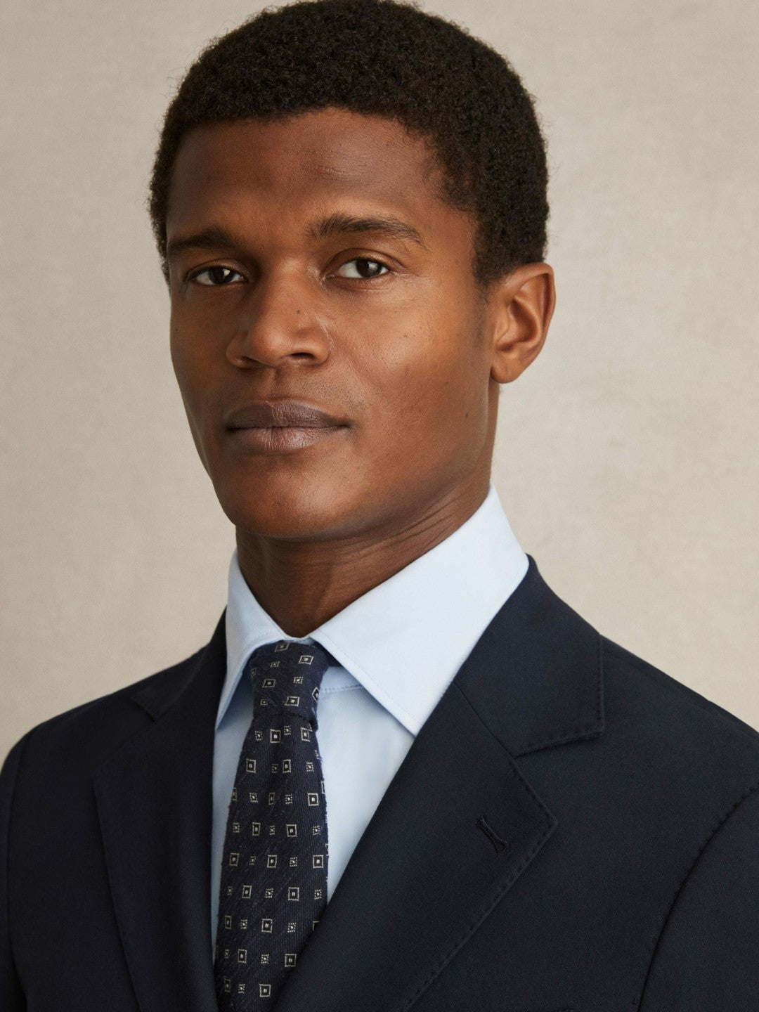 Reiss Long-Sleeve Travel Shirt in Soft Blue