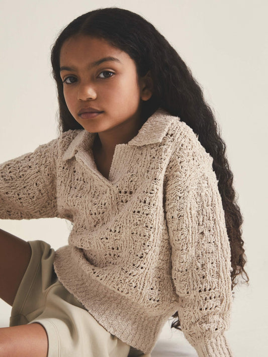 Reiss Affordable - 4-9 yrs  | 100 Ciels Bouclé Jumper in Neutral