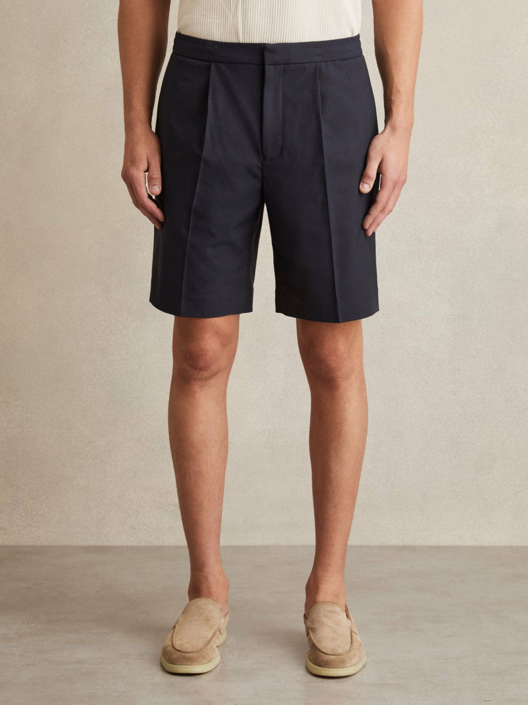 Reiss Popular Choice - Relaxed Drawstring Shorts in Navy