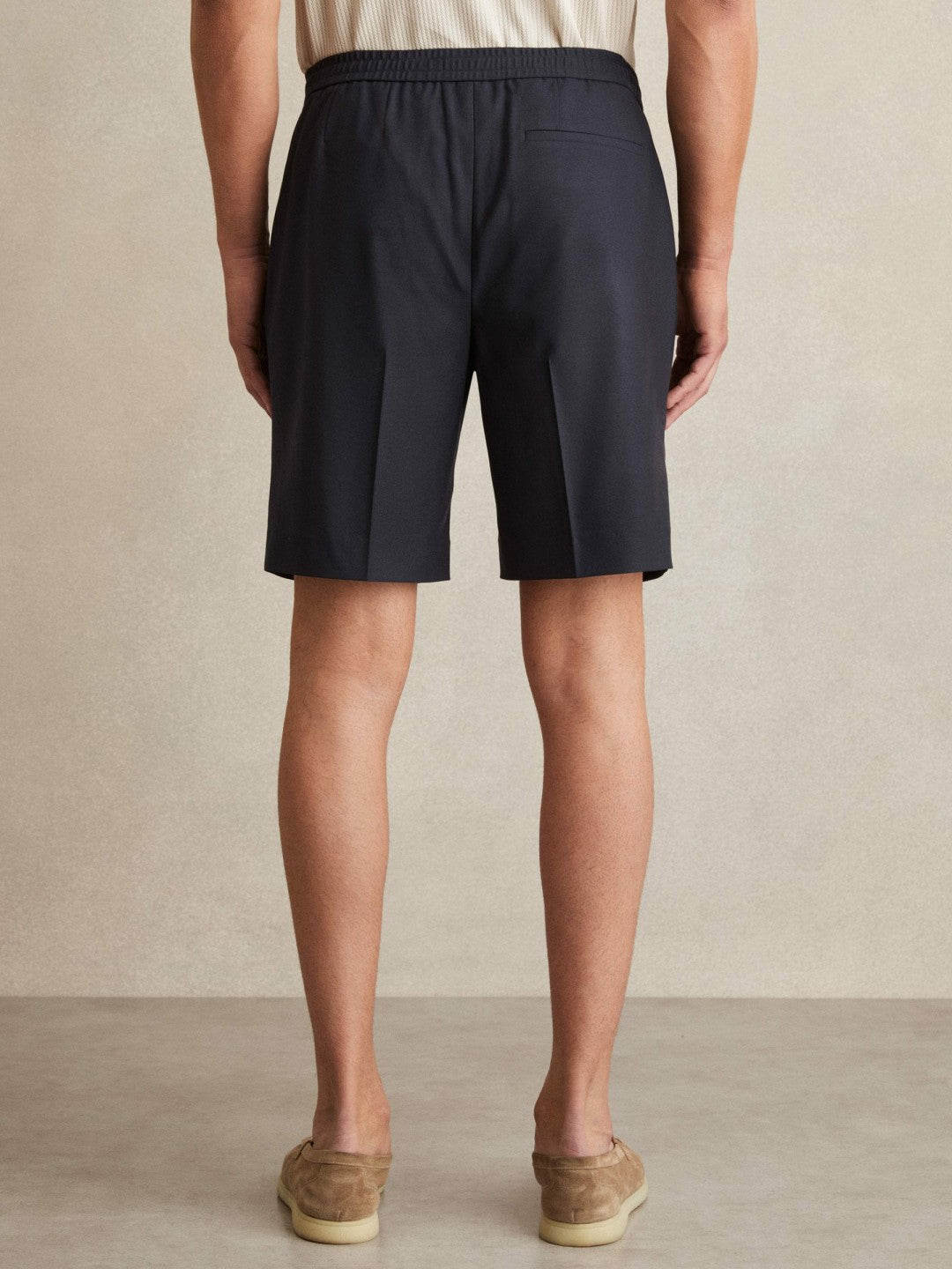 Reiss Popular Choice - Relaxed Drawstring Shorts in Navy