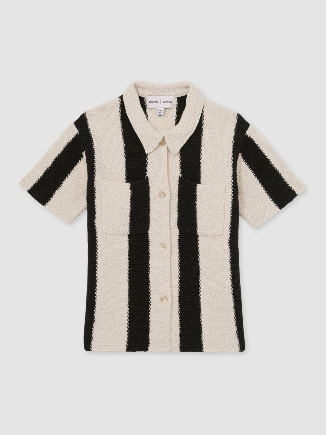 Reiss Value - 4-9 yrs  | Les 100 Ciels Stripe Knit Shirt in Black