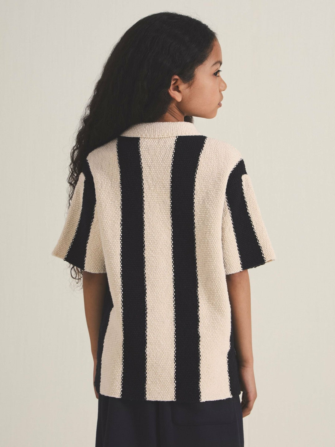 Reiss Value - 4-9 yrs  | Les 100 Ciels Stripe Knit Shirt in Black