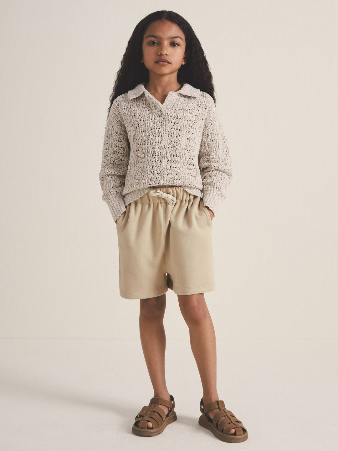 Reiss Popular Choice - 4-9 yrs | Les 100 Ciels Jersey Shorts in Sage