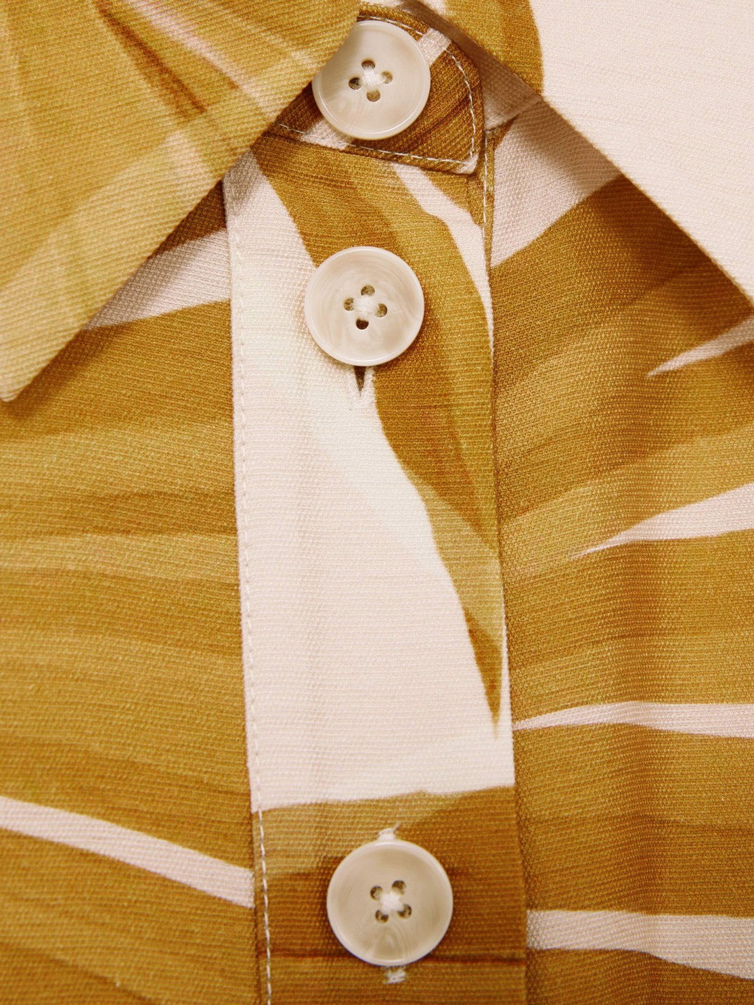 Reiss Offer - Palm Print Belted Playsuit in Neutral