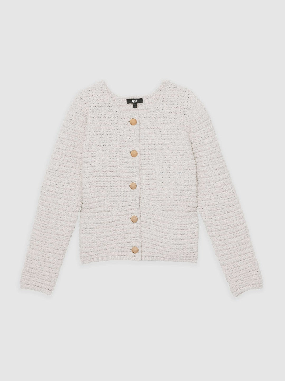 Reiss Offer - Paige Textured-Knit Cardigan in Ivory
