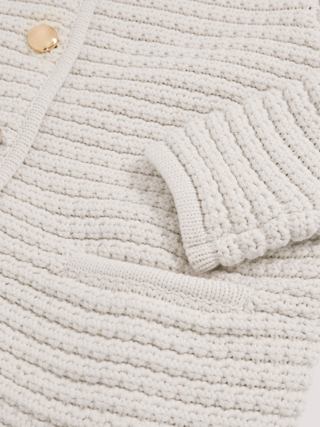 Reiss Offer - Paige Textured-Knit Cardigan in Ivory