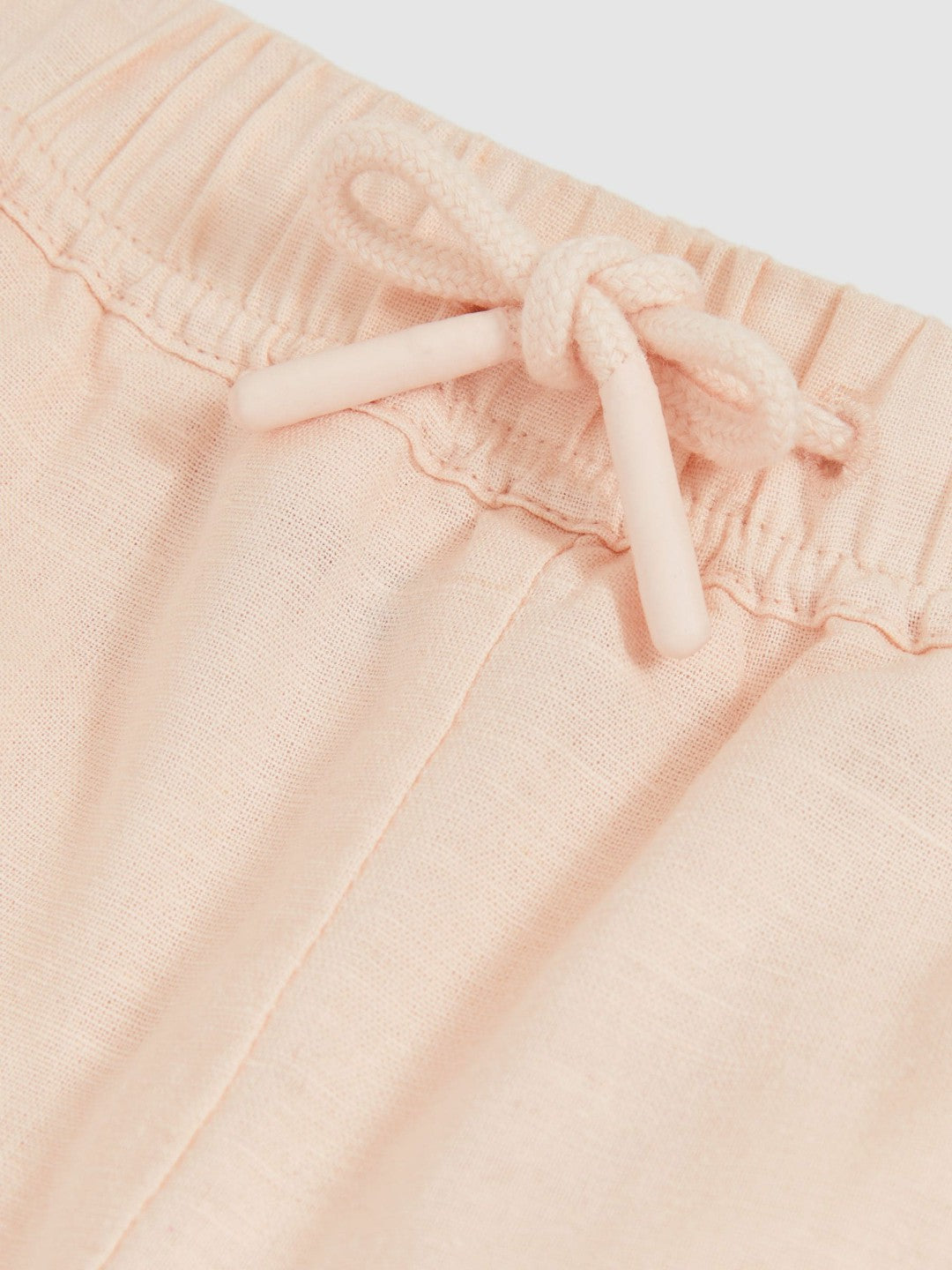 Reiss Affordable - Cotton-Linen Drawstring Trousers in Pink