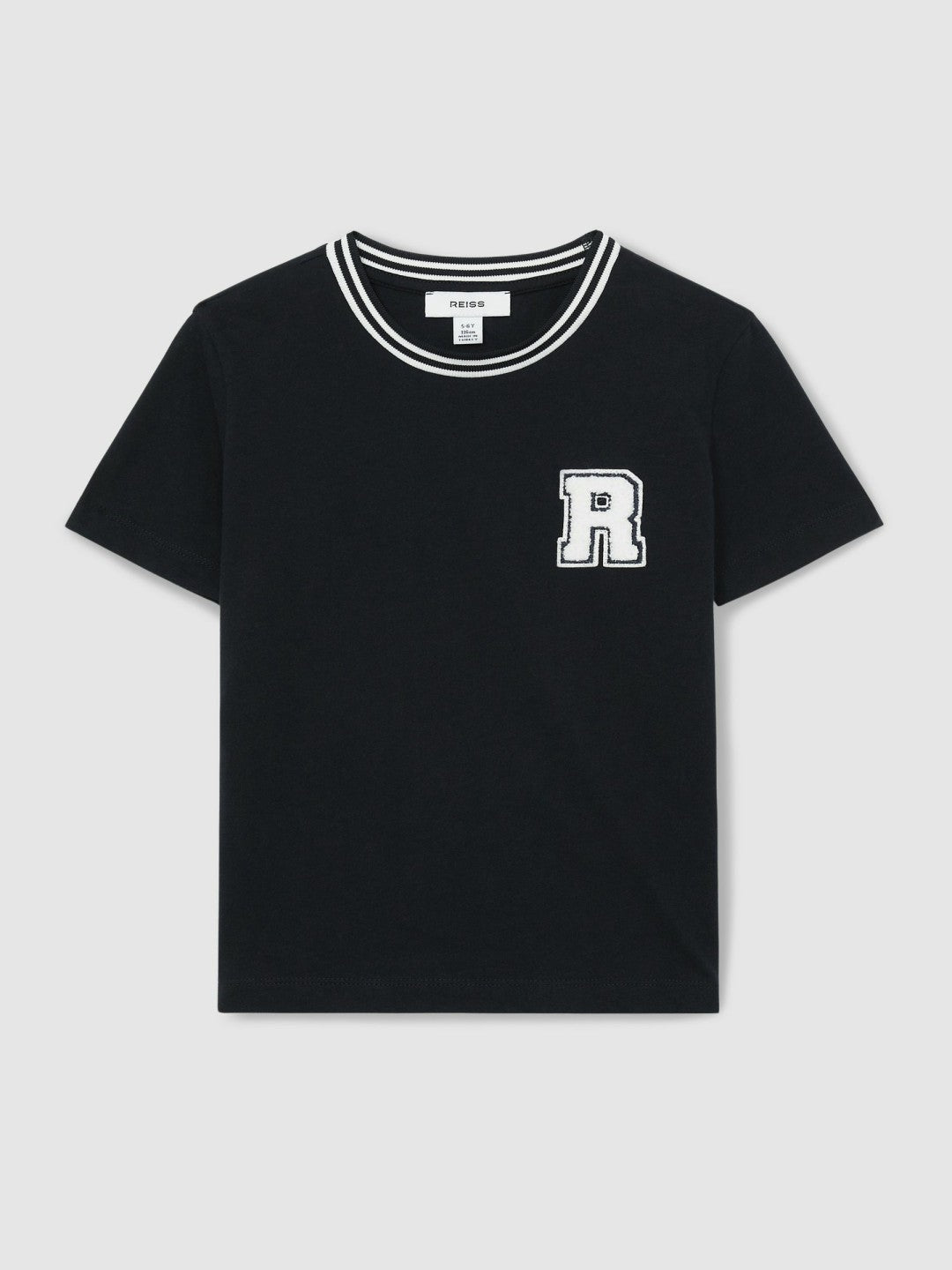 Reiss Offer - 13-14 yrs Cotton Letter Patch T-Shirt in Navy