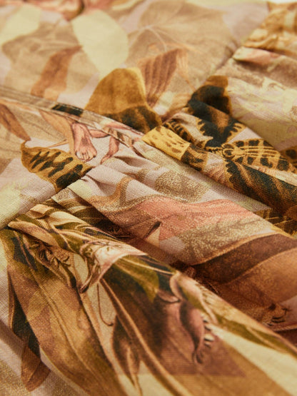 Reiss Affordable - 13-14 yrs  | NYBG Floral-Print Midi Dress in Khaki