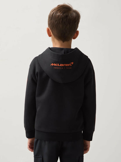 Reiss Value - 9-13 yrs McLaren F1 Team Cotton Logo Hoodie Unisex Fit in Black