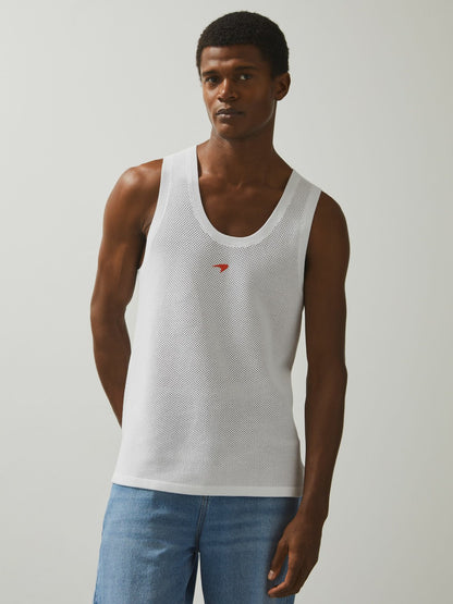 Reiss Affordable - McLaren F1 Team Speedmark Knit Vest in White