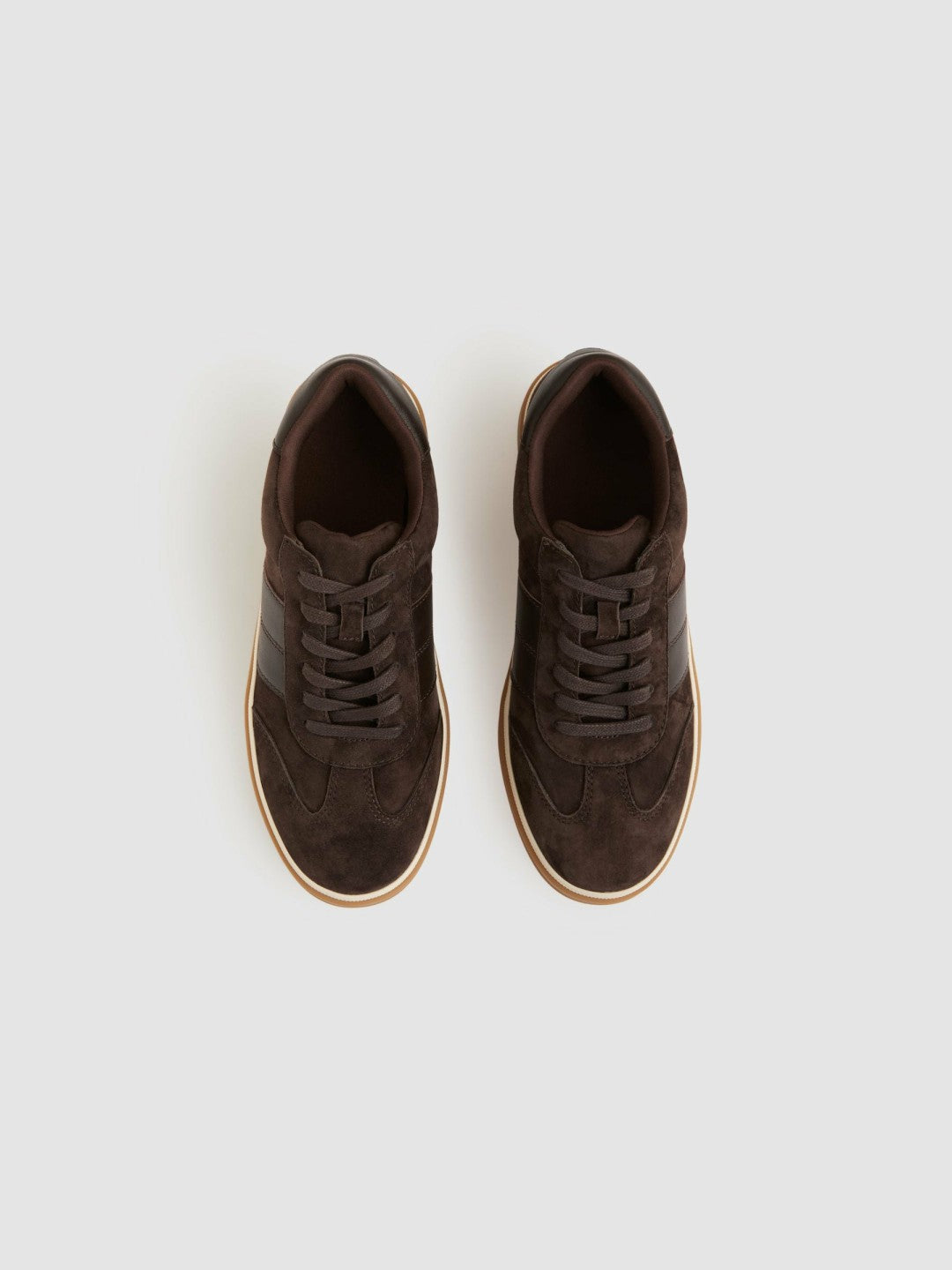Reiss Savings - Suede Low-Top Trainers in Chocolate