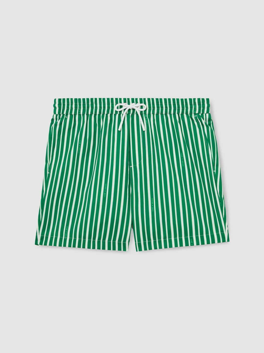 Reiss Popular Choice - | Ché Stripe Swim Shorts in Green/White