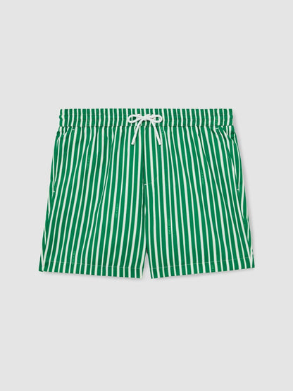 Reiss Popular Choice - | Ché Stripe Swim Shorts in Green/White