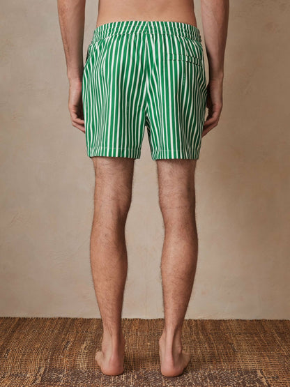 Reiss Popular Choice - | Ché Stripe Swim Shorts in Green/White